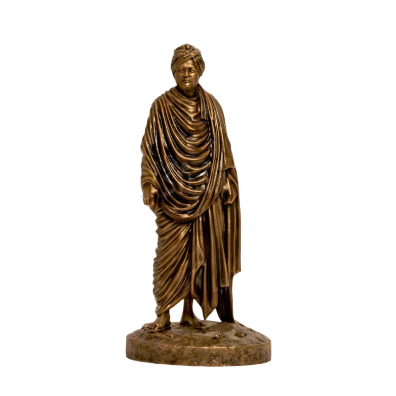 Swami Vivekananda Full Figure 1 Feet  Sculpture - Antique Bronze