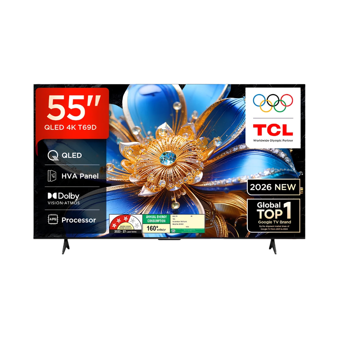 TCL 55T69D 4K UHD QLED - 55 Inch - Front View