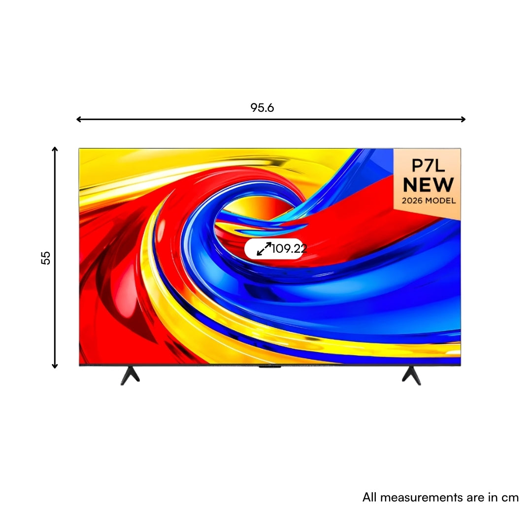 TCL P7L Premium QLED TV 43 inch _Dimension view