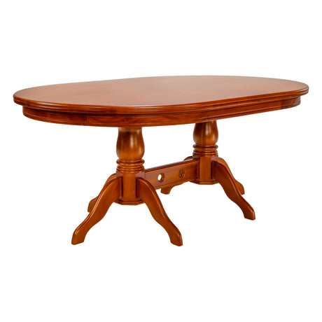 Texas Pro Oval Wooden Top Dining Table 4 Seater- Teak Finish