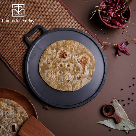 The Indus Valley Cast Iron Dosa Tawa 11 Inch - Black