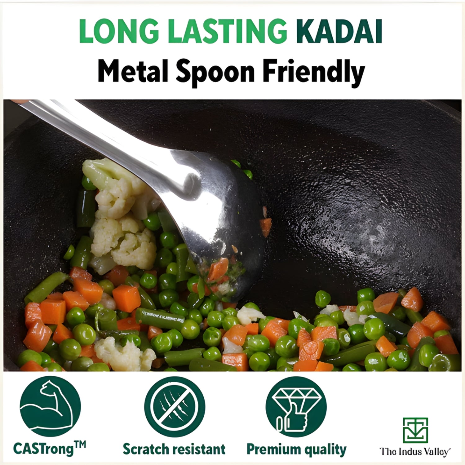 The Indus Valley Cast Iron Deep Kadai 2.3 L – Black_9