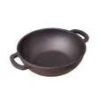 The Indus Valley Cast Iron Deep Kadai 2.3 L – Black_Front View