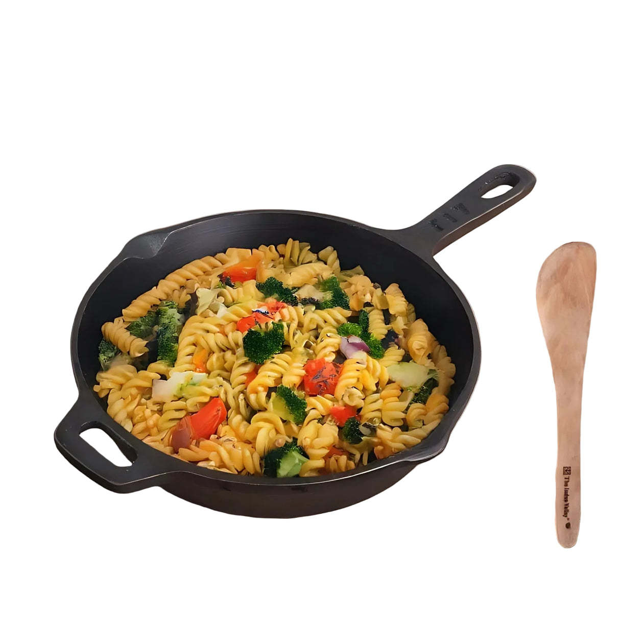 The Indus Valley Cast Iron Skillet Frying Pan 9 Inch \ 1.7 L - Black_1