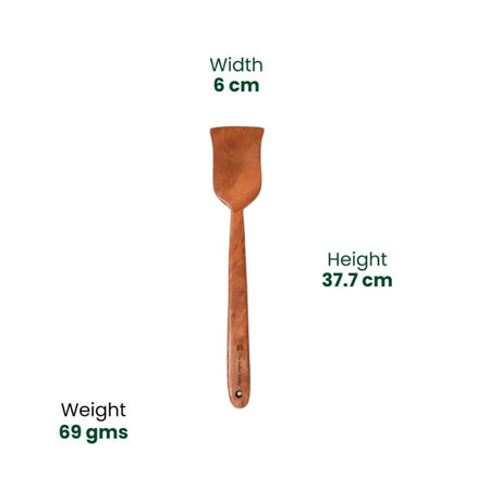 The Indus Valley Neem Wood Cooking Spoon Large Flip 37.7 cm_Dimensions