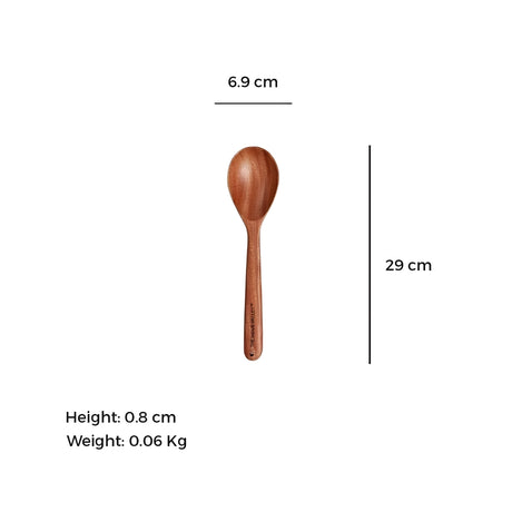The Indus Valley Neem Woode Stir Oval Cooking Spoon Handmade 30 cm_2