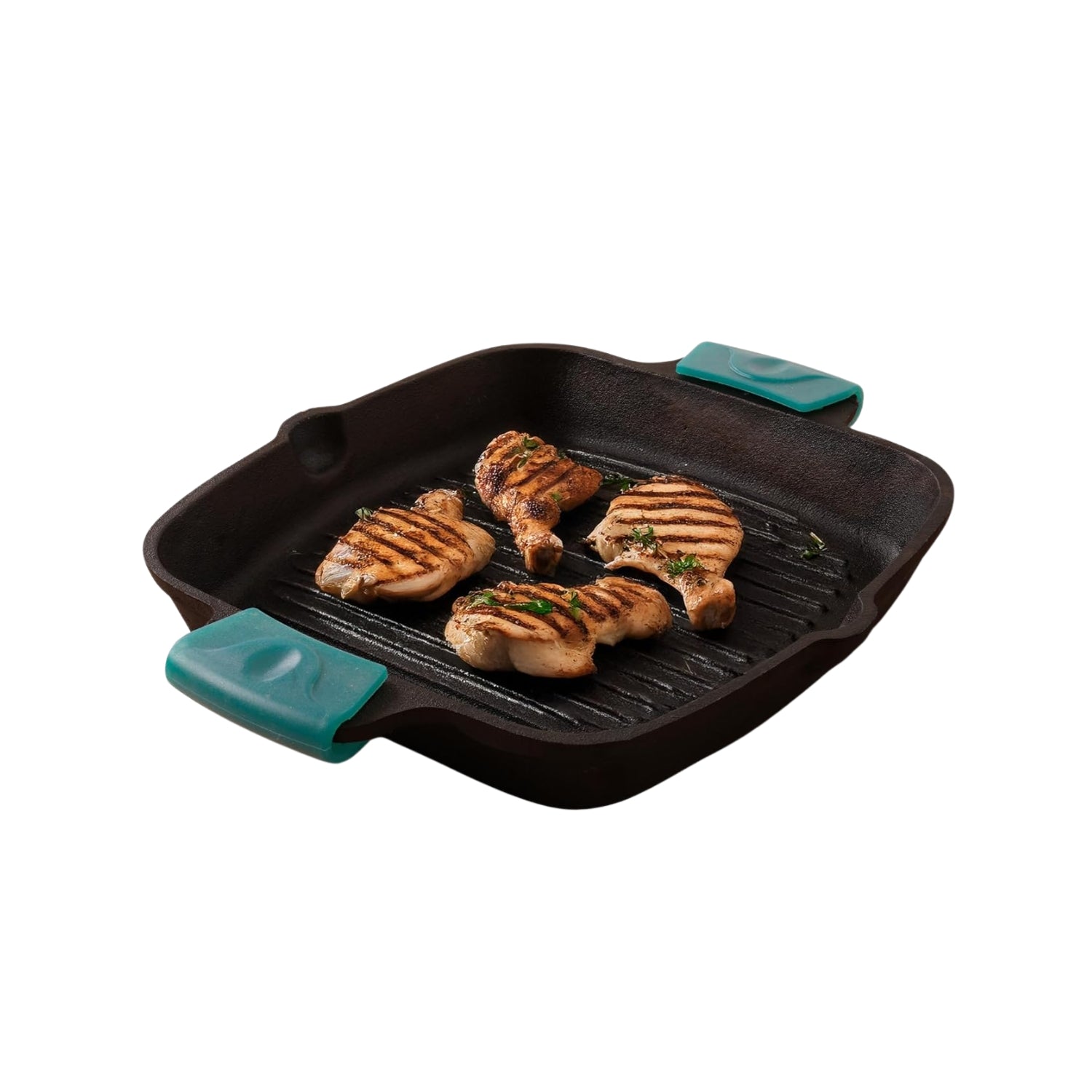The Indus Valley Pre-Seasoned Cast Iron Grill Pan 26.5 cm - Black_1