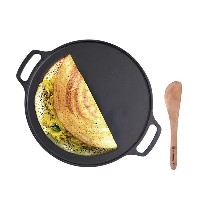 The Indus Valley Pre-Seasoned Dosa Tawa 30.2 cm - Black_1