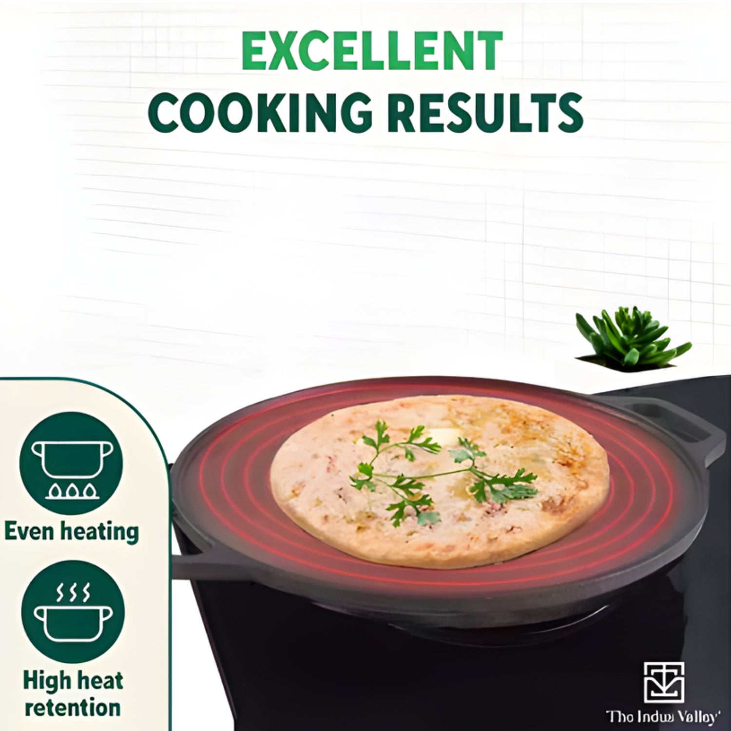 The Indus Valley Pre-Seasoned Dosa Tawa 30.2 cm - Black_3