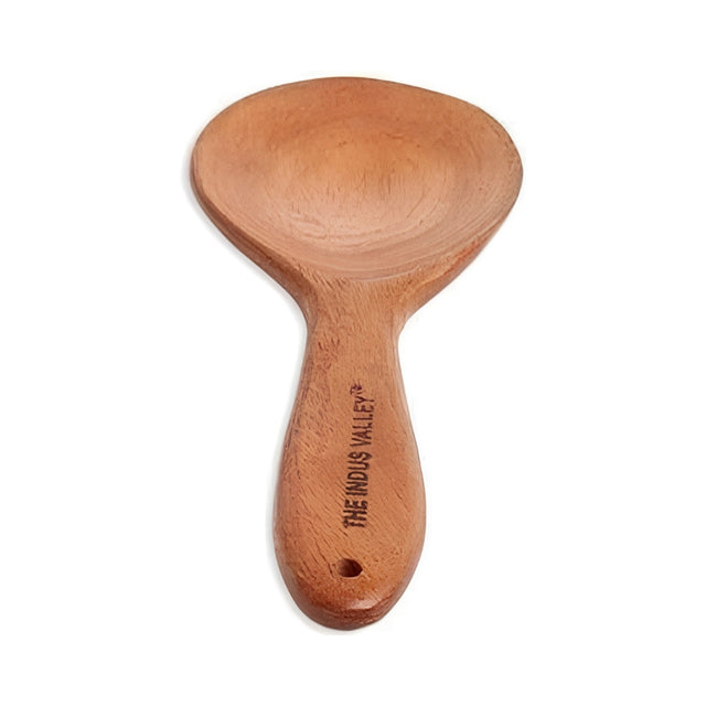 The Indus Valley Serve Handmade Neem Wood Cooking Ladle 25 cm