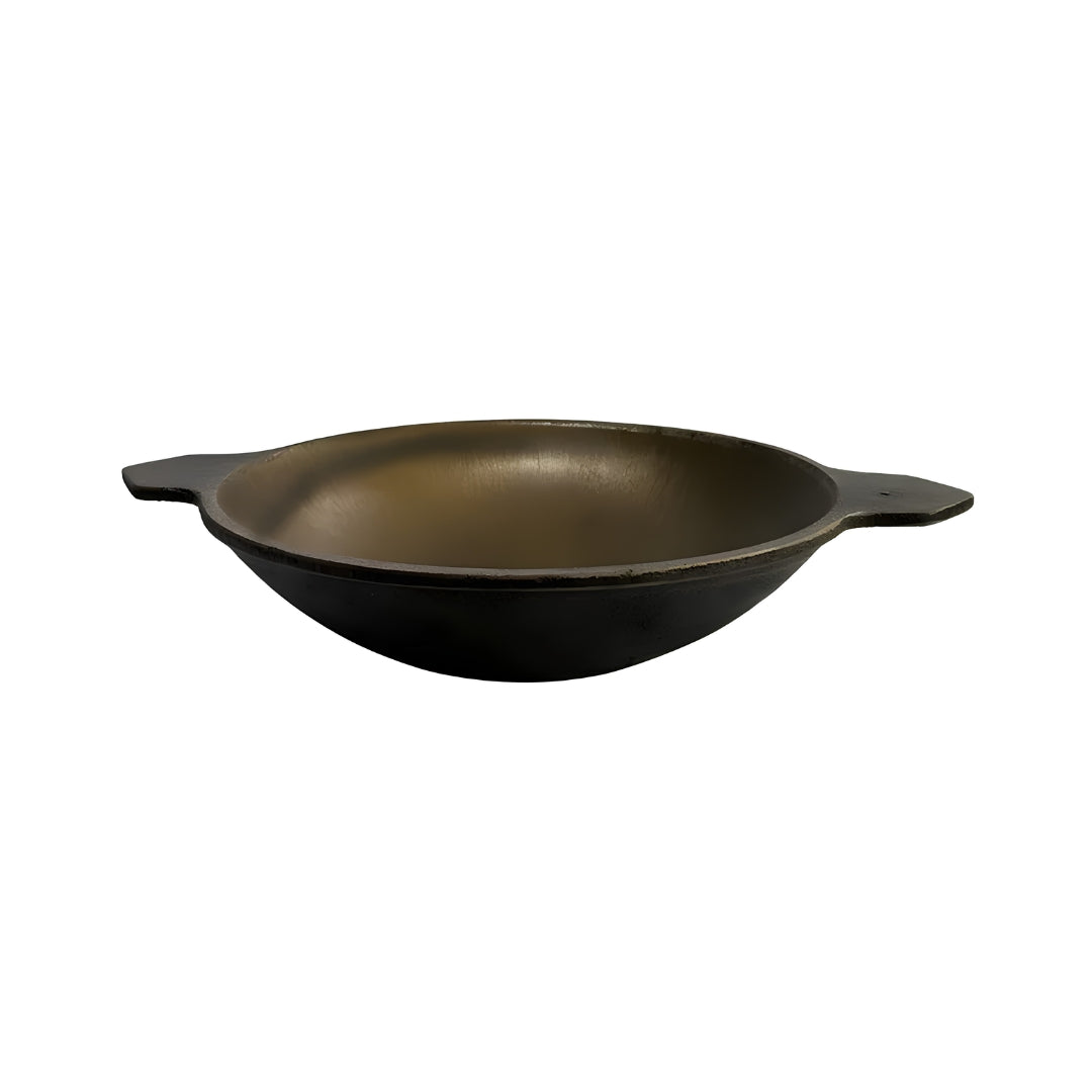 The Indus Valley Super Smooth Cast Iron Appam Pan 22 cm - Black