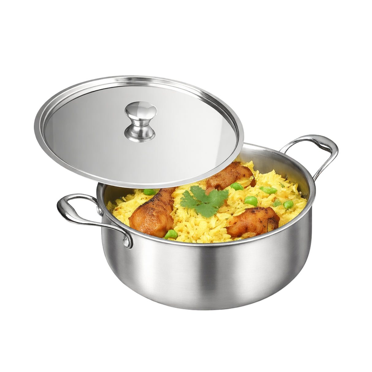 The Indus Valley Triply Stainless Steel Biryani Pot 24 cm \ 4 L_1