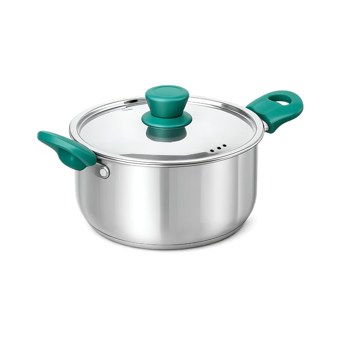 The Indus Valley Triply Stainless Steel Biryani Pot with Lid 18 cm \ 2.3 L