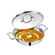 The Indus Valley Triply Stainless Steel Deep Kadai with SS Lid 24 cm  3 L_1