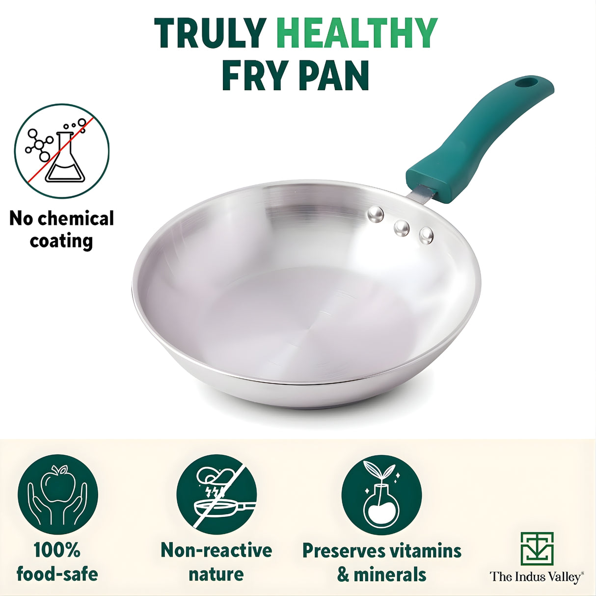The Indus Valley Triply Stainless Steel Fry Pan 20 cm \ 1.2 L_3