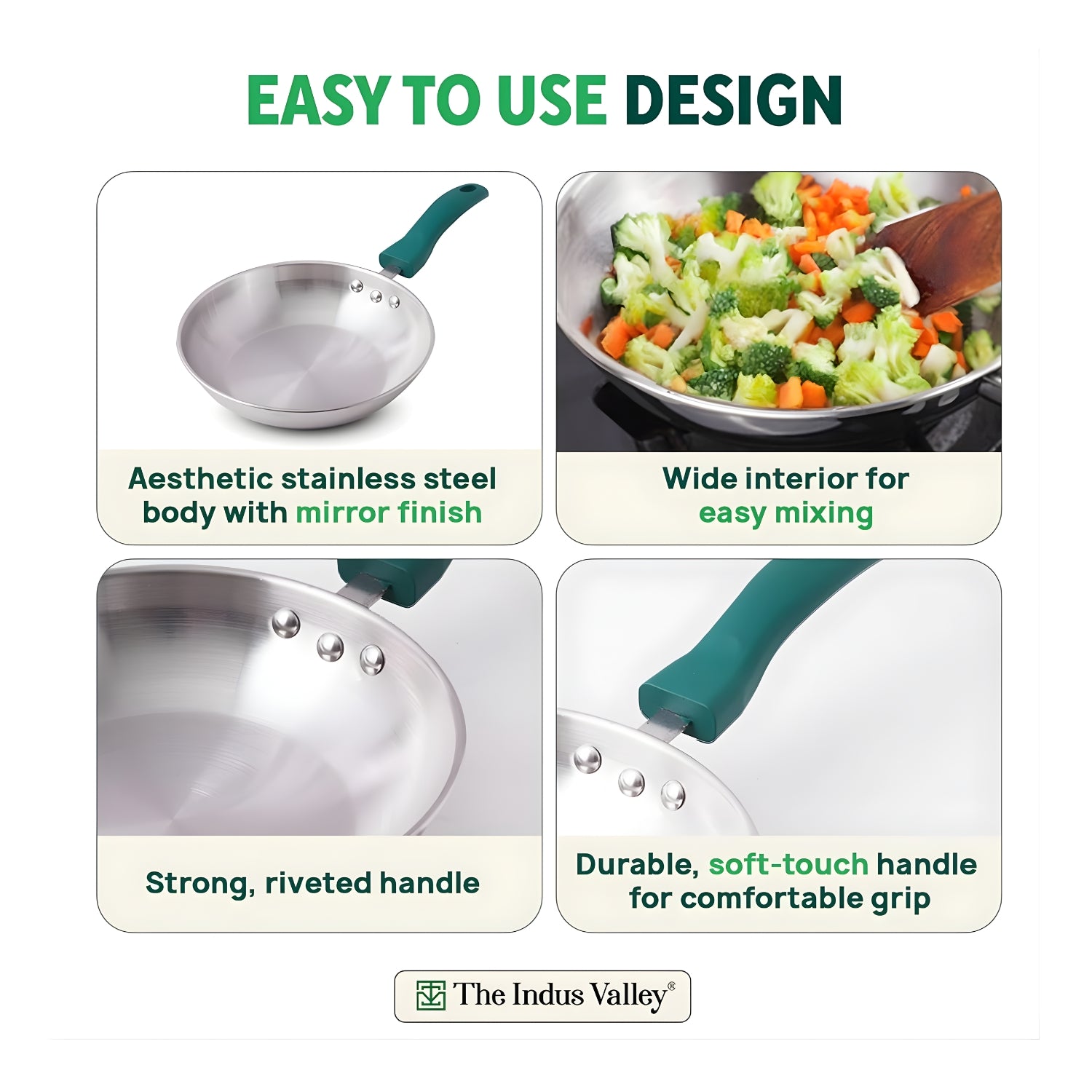 The Indus Valley Triply Stainless Steel Fry Pan 20 cm \ 1.2 L_8