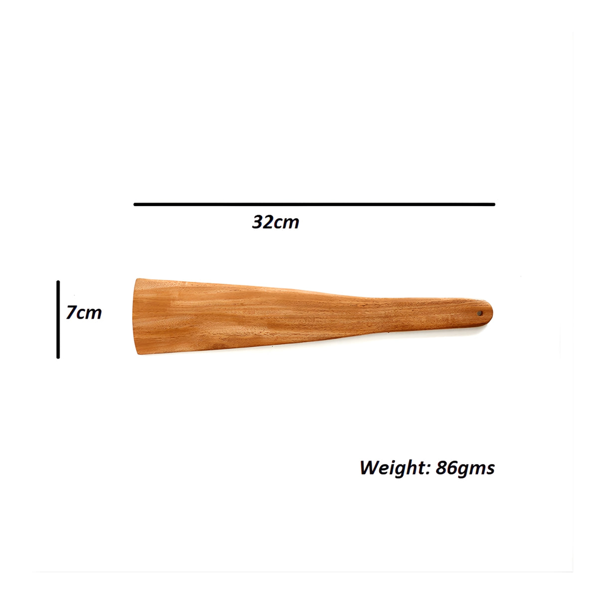 The Indus Valley Wooden Spatula Flip Neem Wood 32 cm_2