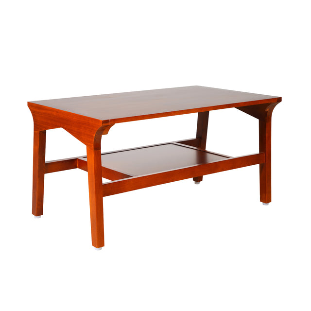 Tolland Wooden Coffee Table - Teak Finish_1