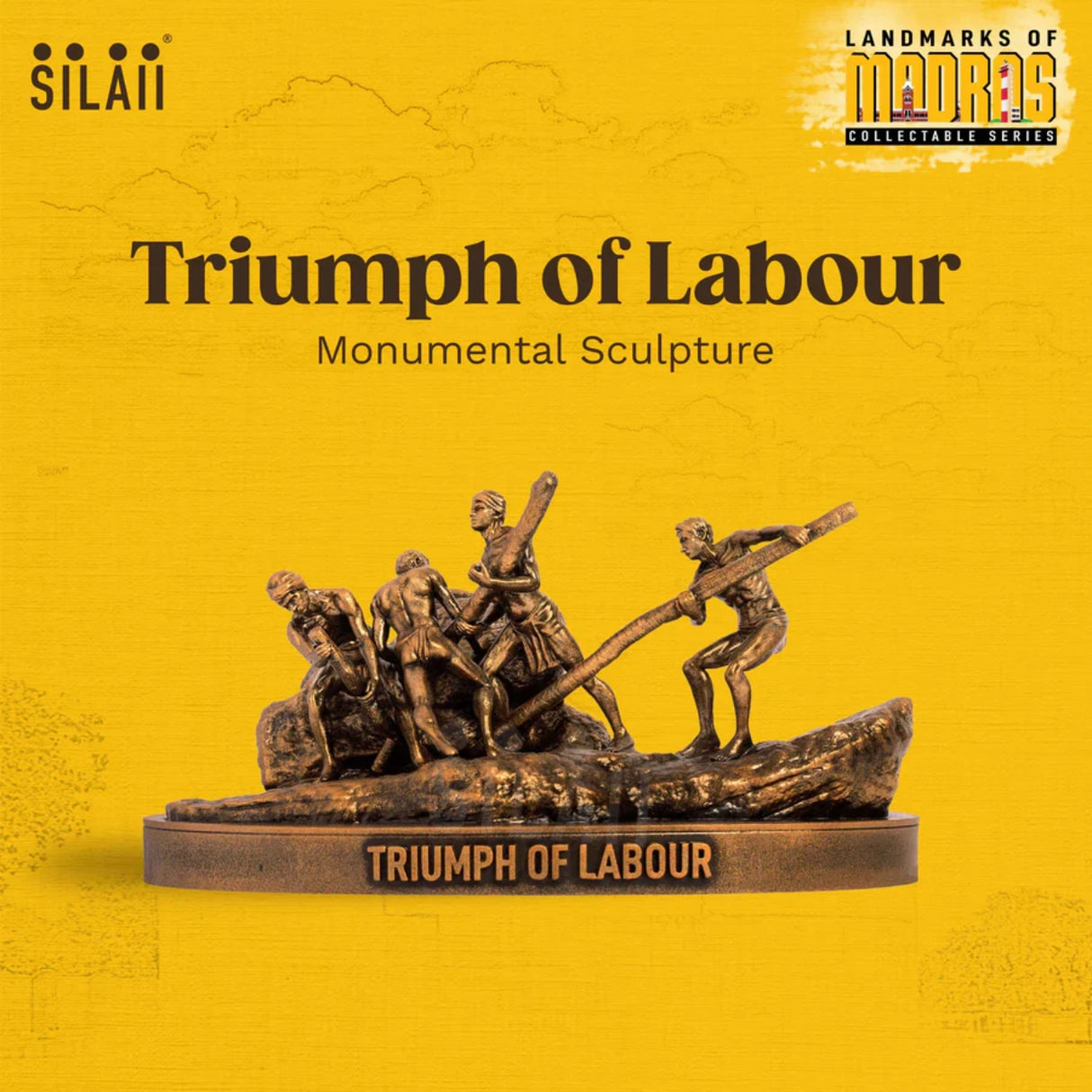 Triumph of Labour 8 In  Sculpture - Antique Bronze