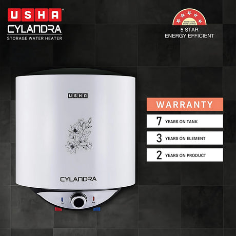 USHA SWH Cylandra Storage Water Heater 15 L – White_2