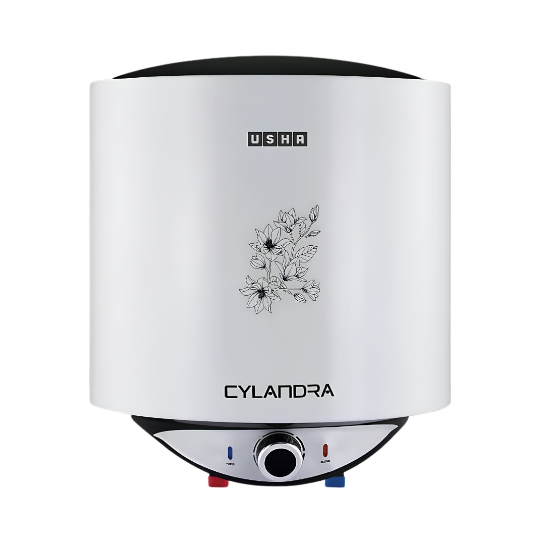 USHA SWH Cylandra Water Heater 10 L – White_Front View