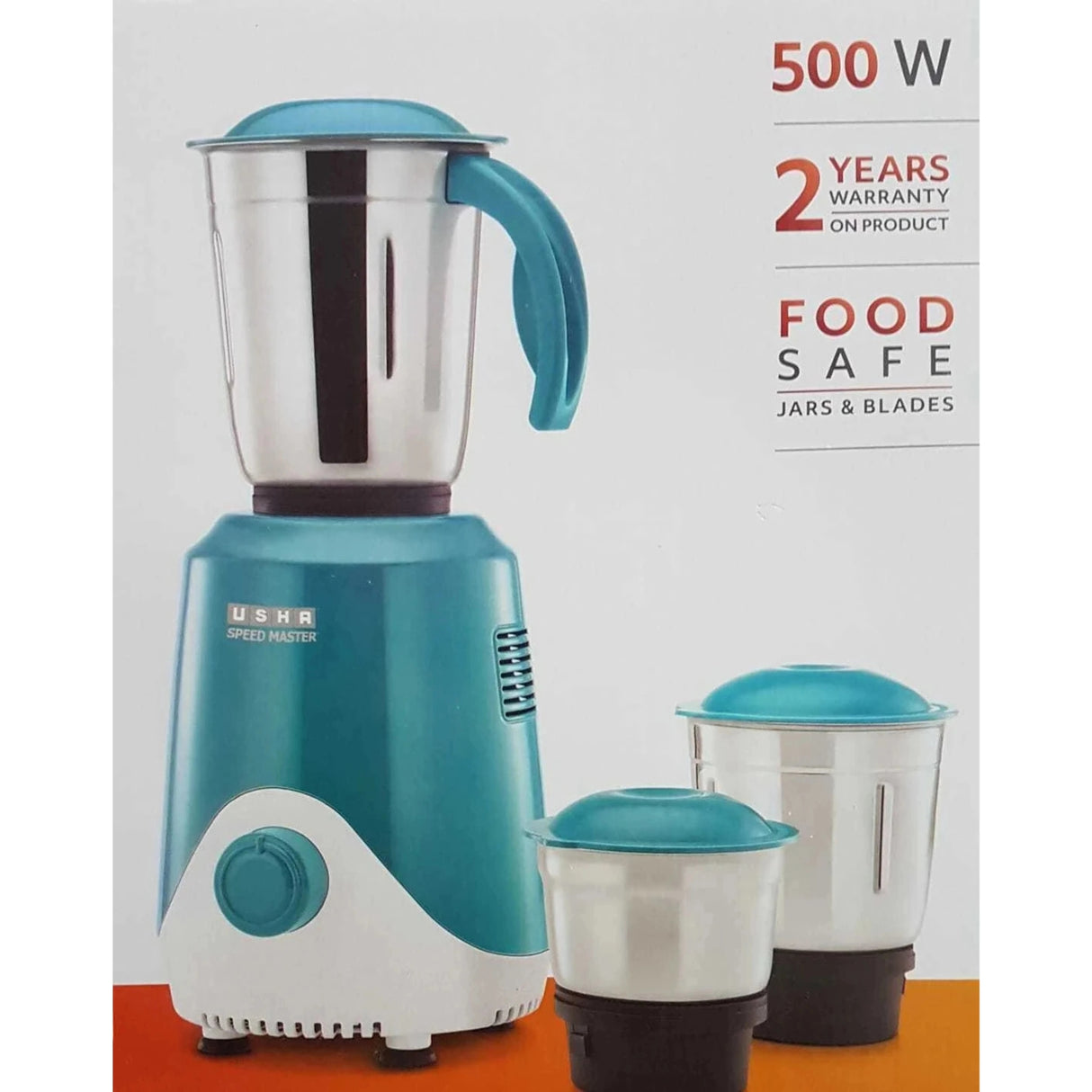 USHA Speed Master 500 Watt 3 Jars Mixer Grinder - Sea Green_3