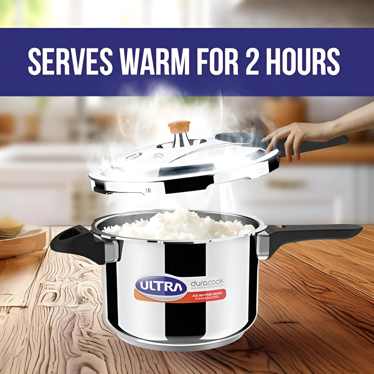 Ultra Duracook Stainless Steel Pressure Cooker 5.5L