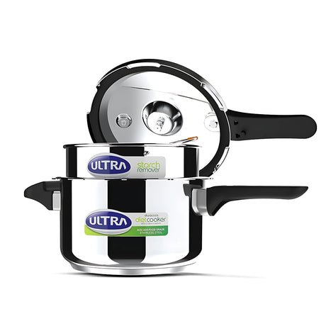 Ultra Duracook Diet SS Pressure Cooker with Excess Starch Remover 3L