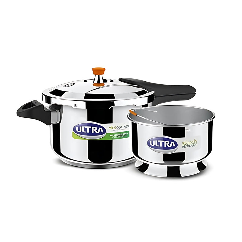 Ultra Duracook Diet SS Pressure Cooker with Excess Starch Remover 5.5L