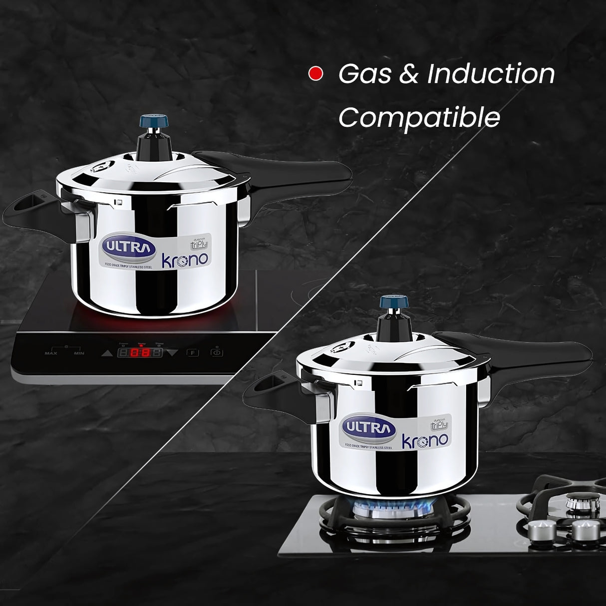 Ultra Krono Triply SS Pressure Cooker 3 L
