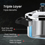 Ultra Krono Triply SS Pressure Cooker 3 L