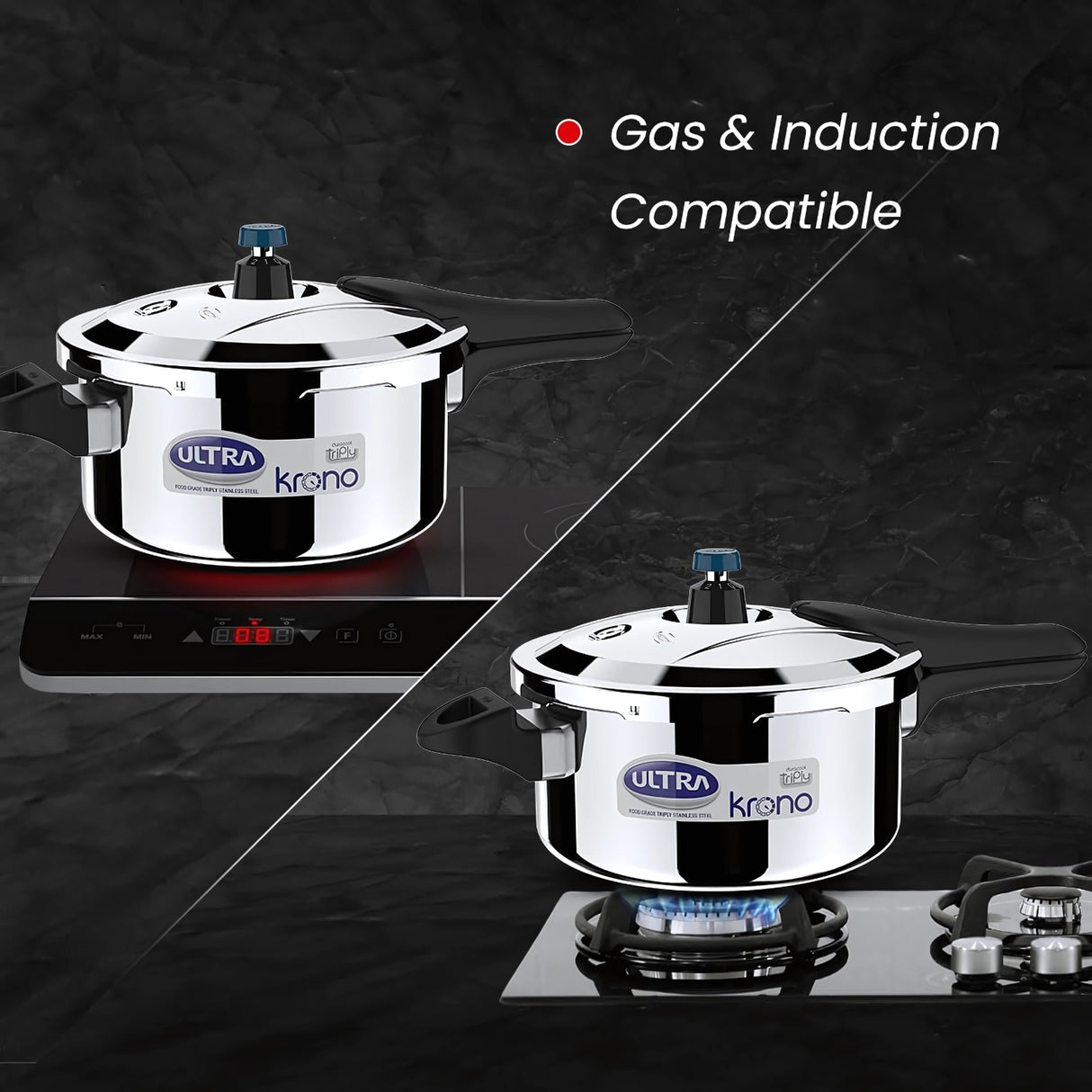 Ultra Krono Triply SS Pressure Cooker 4.5 L