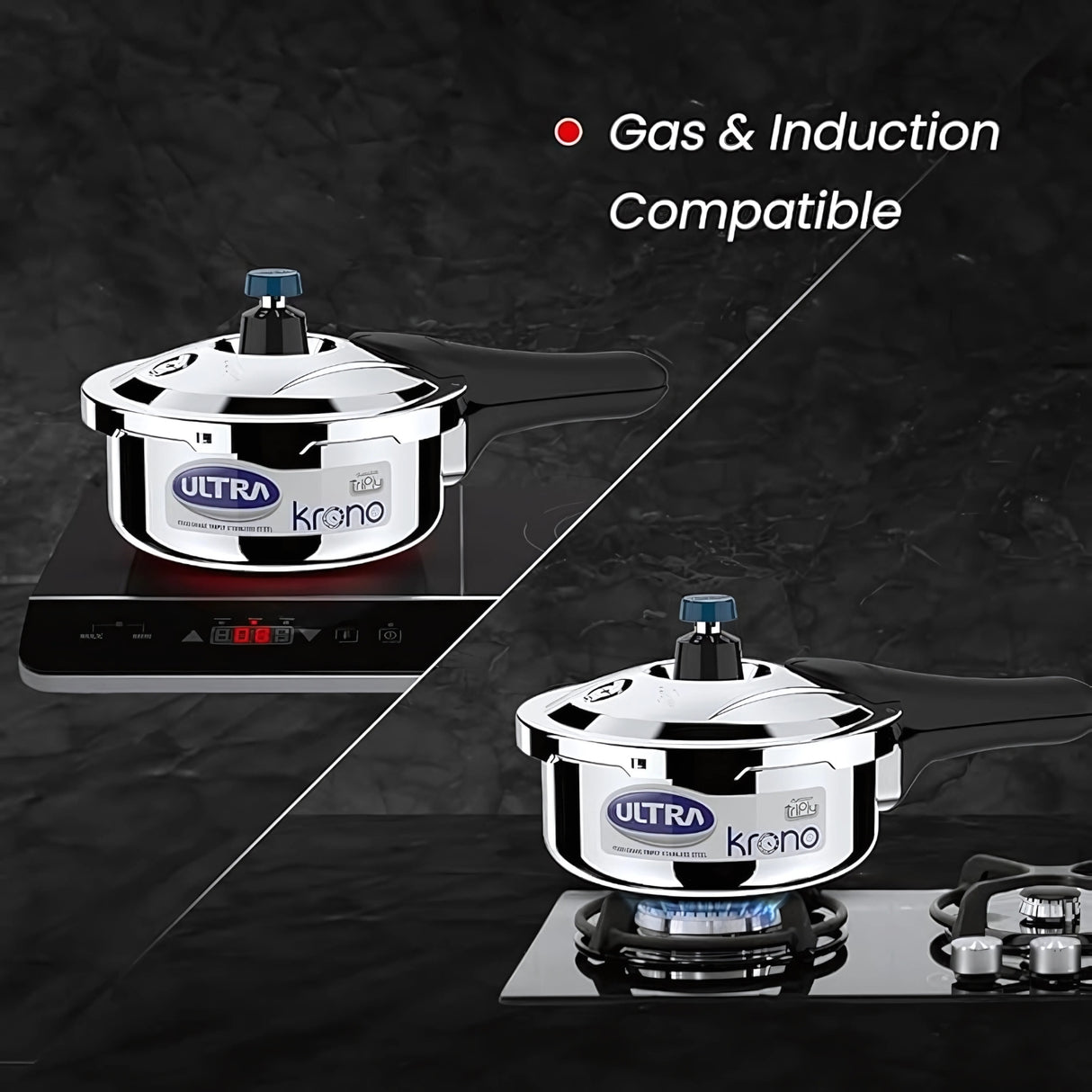 Ultra Krono Triply SS Pressure Cooker 1.5 L_3