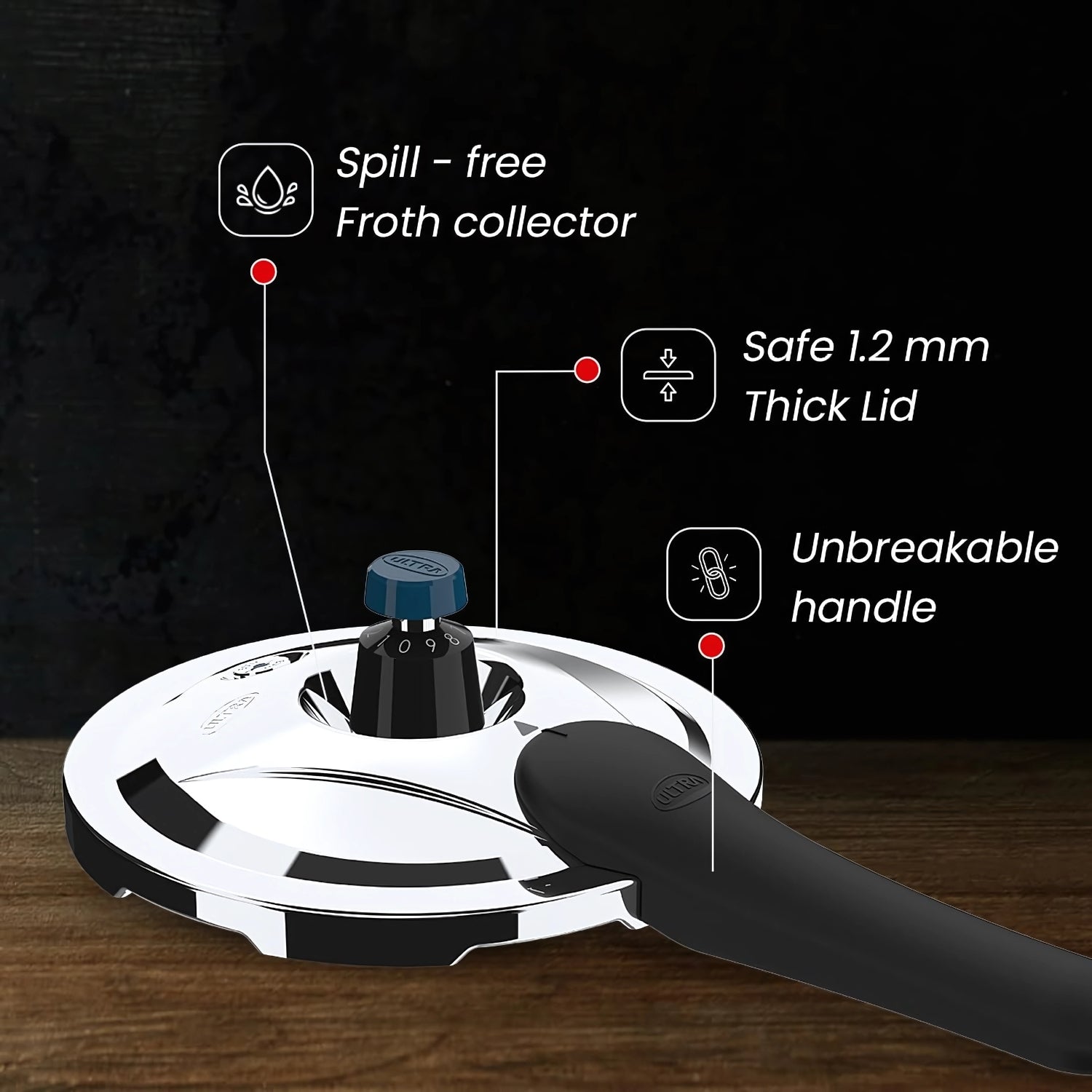 Ultra Krono Triply SS Pressure Cooker 4.5 L_5