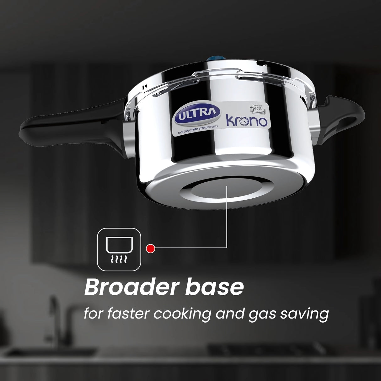 Ultra Krono Triply SS Pressure Cooker 4.5 L_6