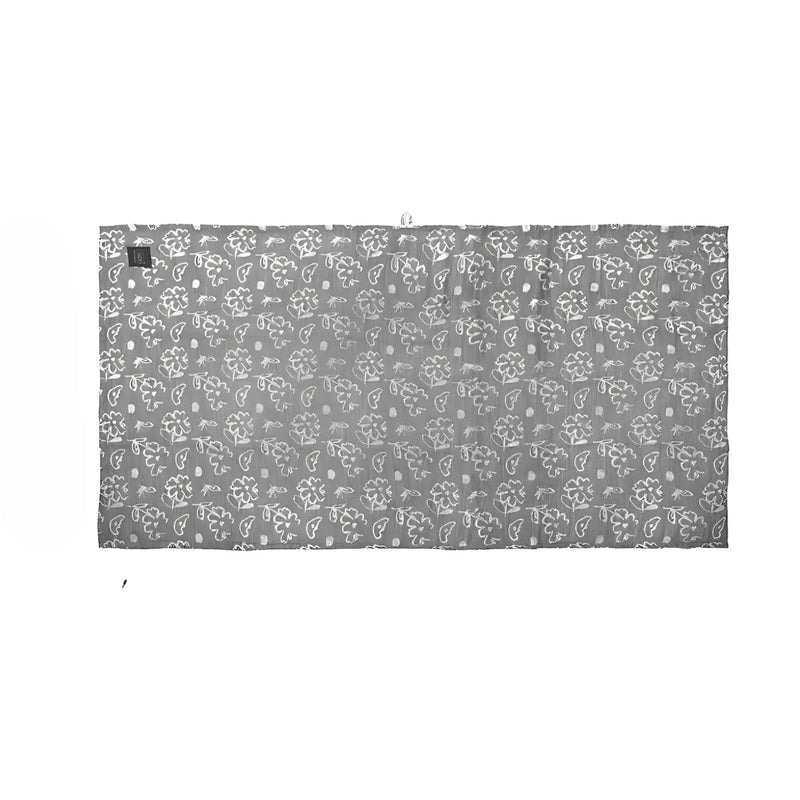 Doctor Towels Banana Jacquard Floral Bath Towel 75 x 150 cm - Charcoal