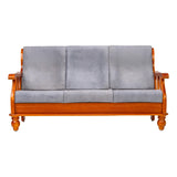 Denver Pro Luxe Wooden Sofa 3 Seater - Teak Finish