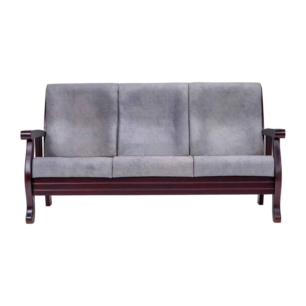 Indiana Pro Elite Wooden Sofa 3 Seater - Light Walnut Finish