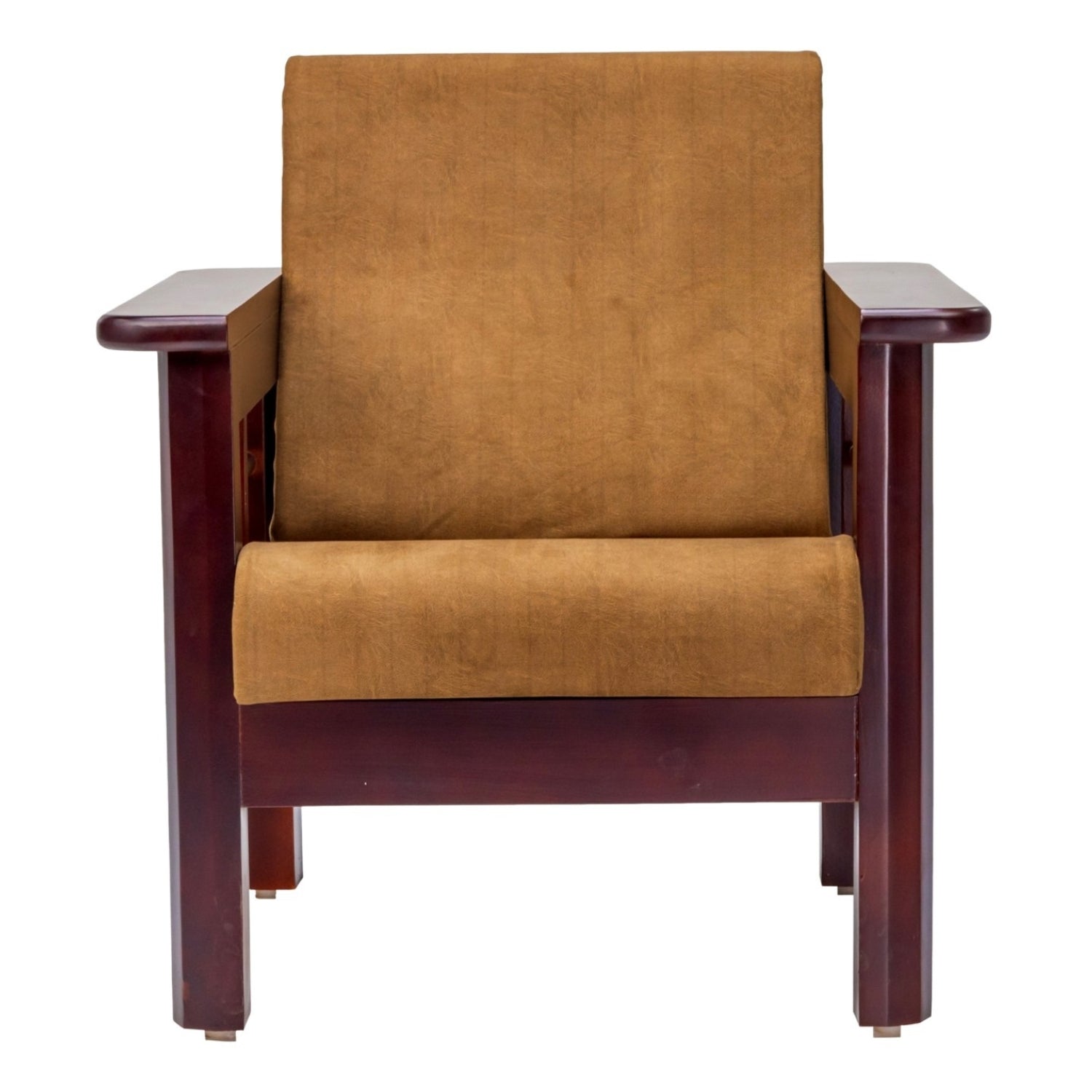 Chicago Pro Wooden Sofa 1 Seater - Light Walnut Finish