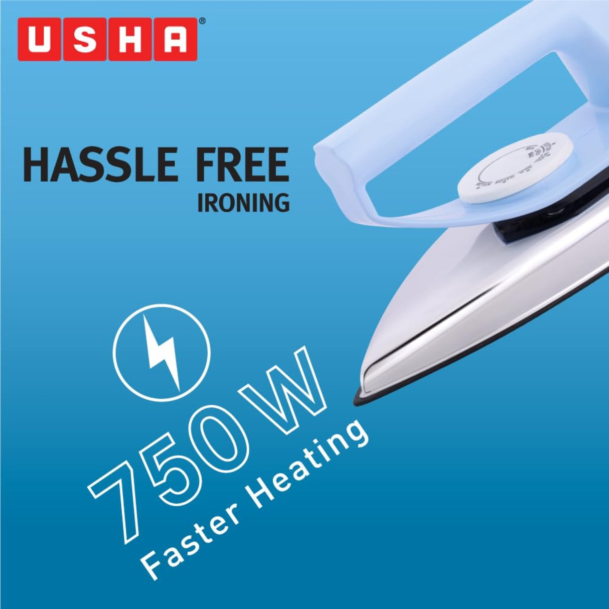 Usha 4175 Dry Iron 750 Watts - Light Blue_3