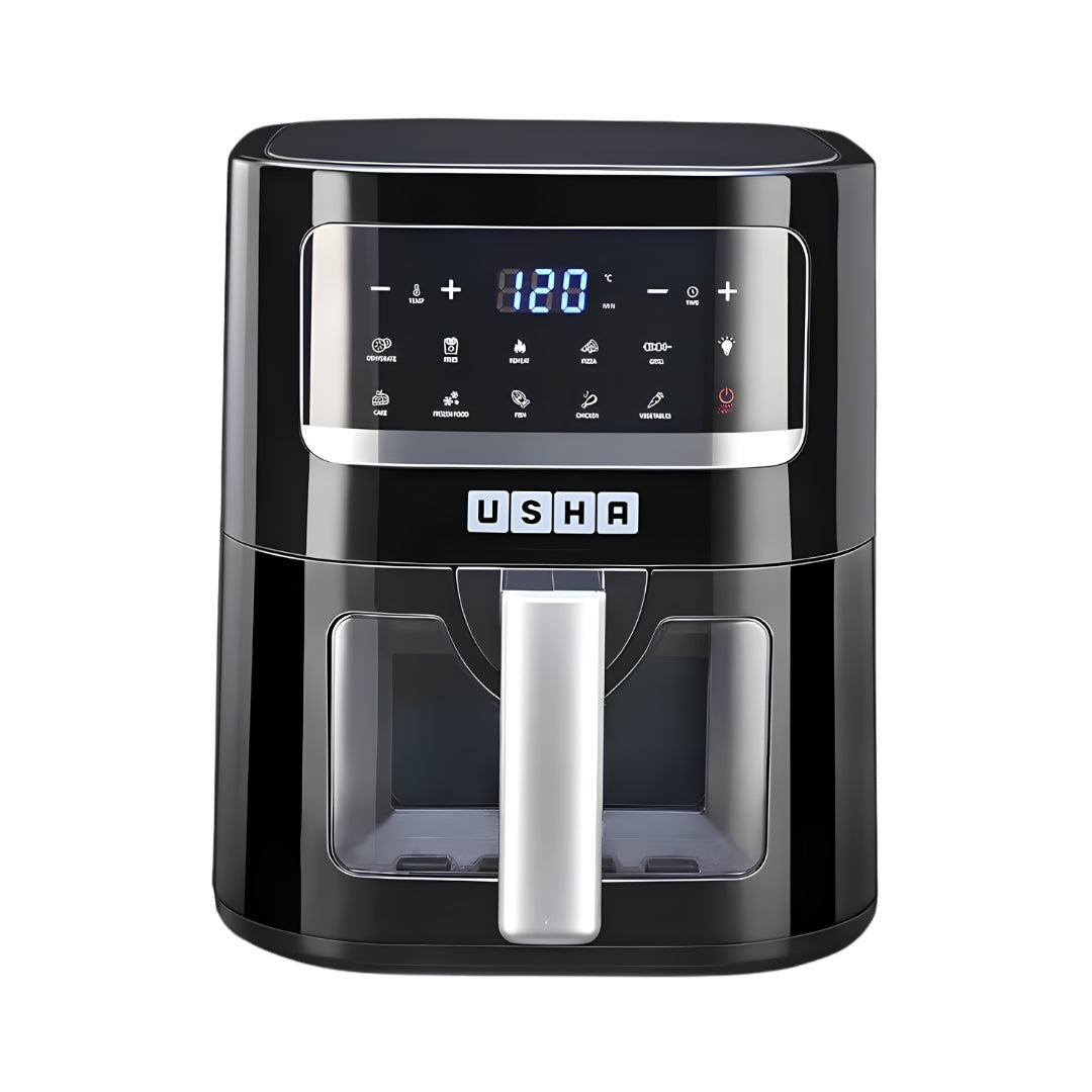 Usha ICHEF 10 in 1 Air Fryer 4.5 L - Black_Front View