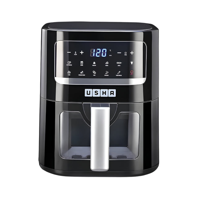 Usha ICHEF 10 in 1 Air Fryer 4.5 L - Black_Front View
