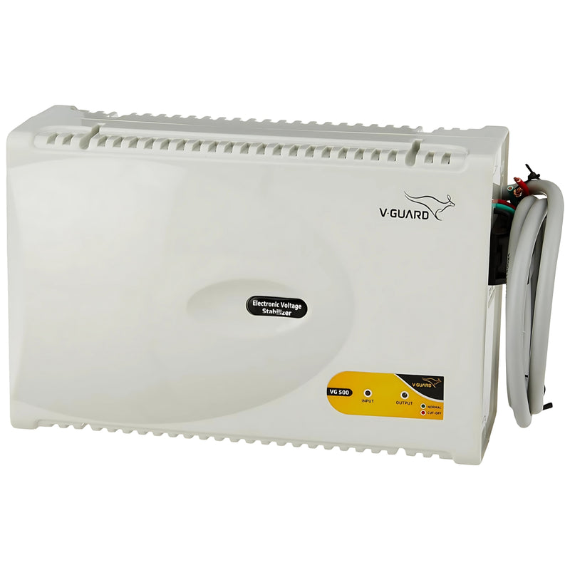 V-Guard VG500 Voltage Stabilizer 170-270V - Ivory