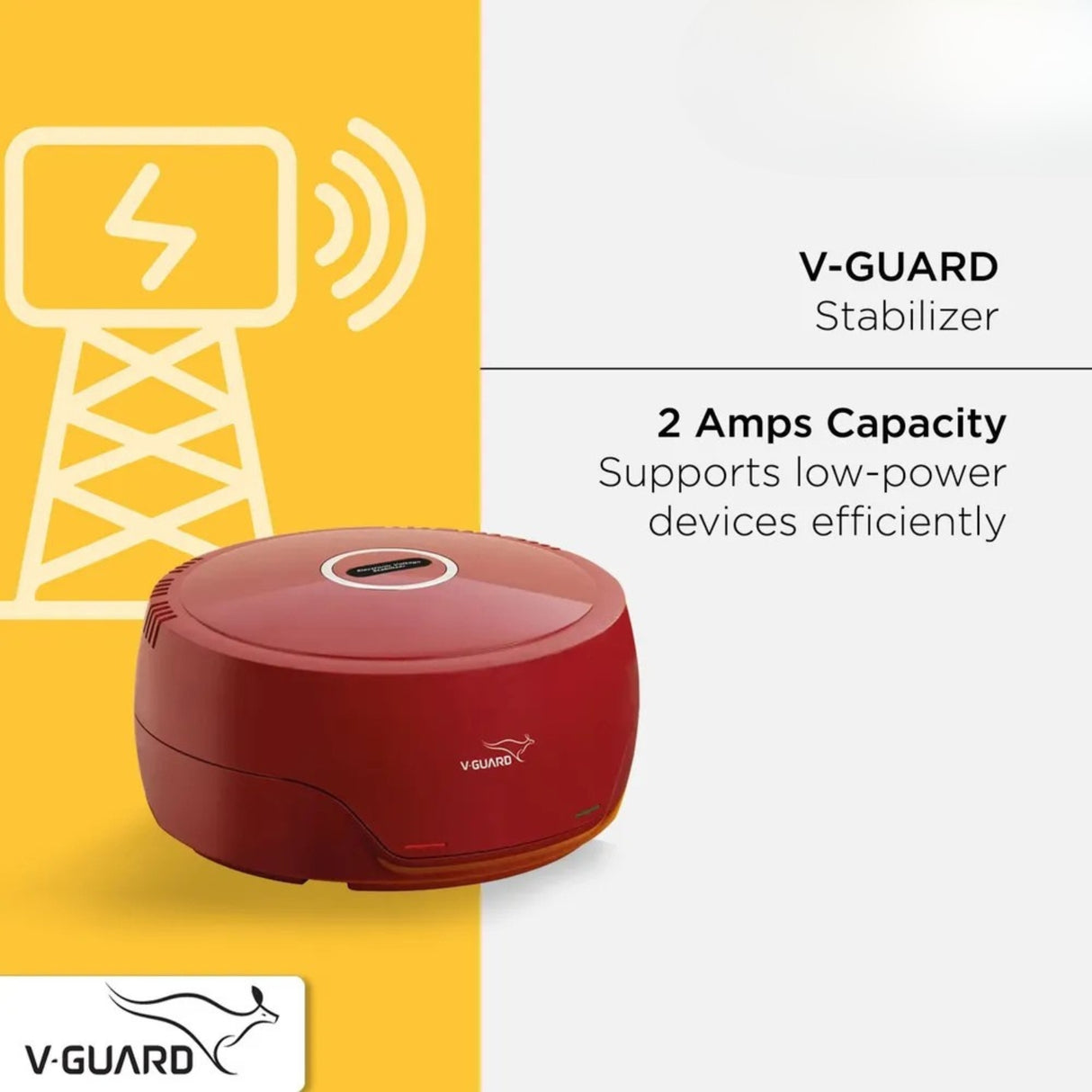 V-Guard VG 50 Voltage Stabilizer 135-280V - Red