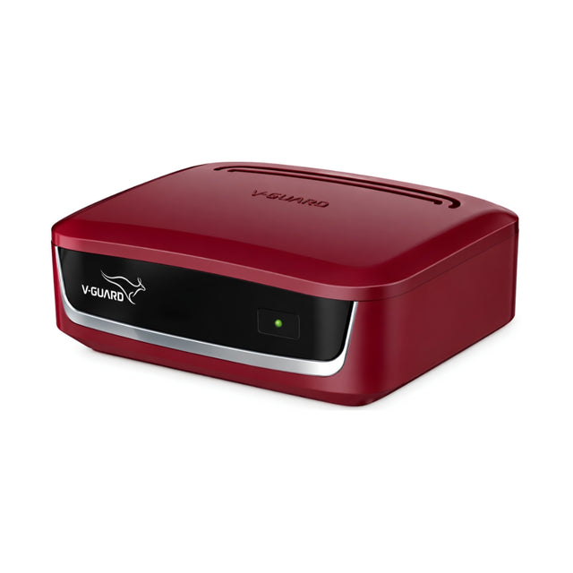 V-Guard VGS 50 Refrigerator Stabilizer with 2 Ampere - Cherry Red_Front View
