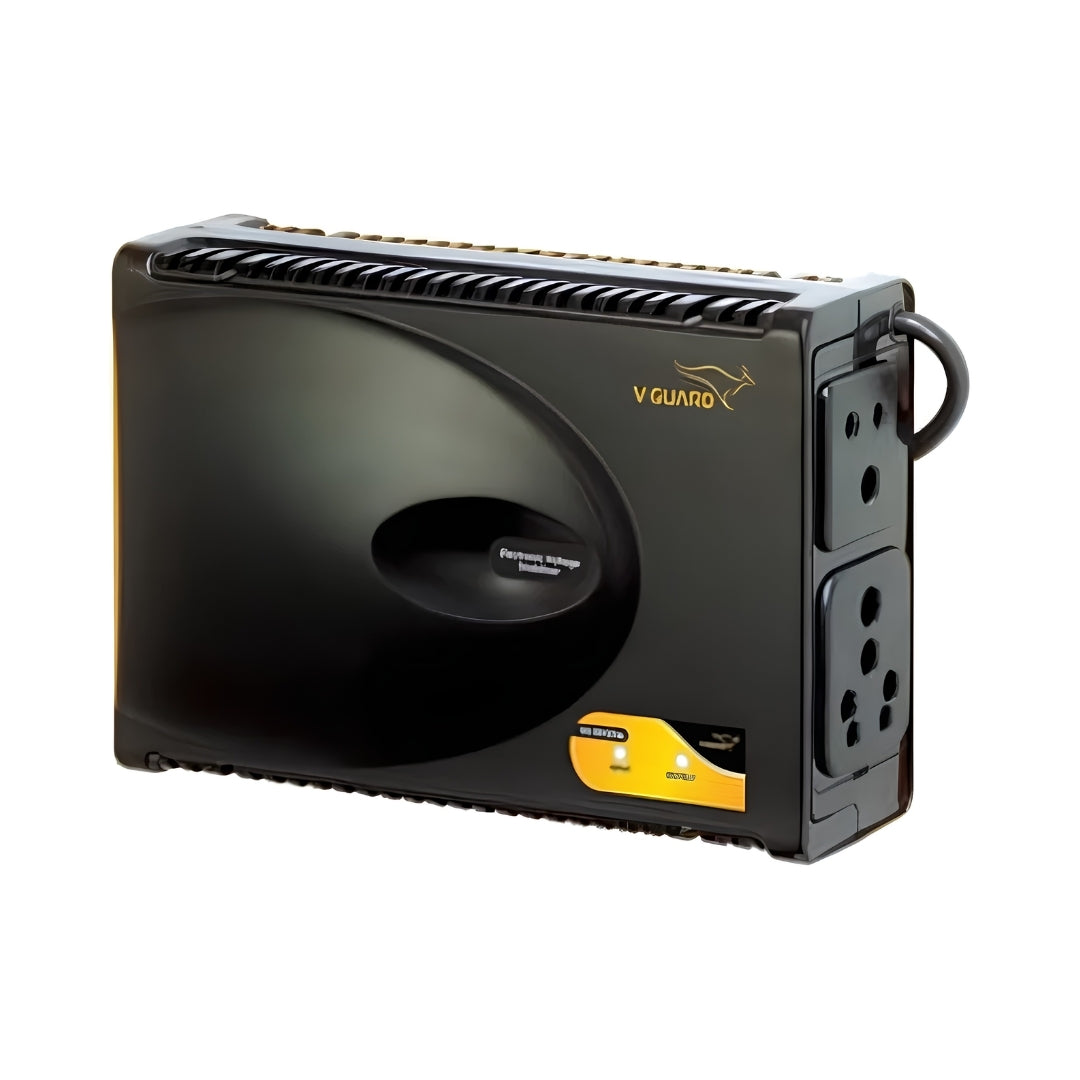V-Guard VG Crystal Voltage Stabilizer 90-290V - Black_FrontView