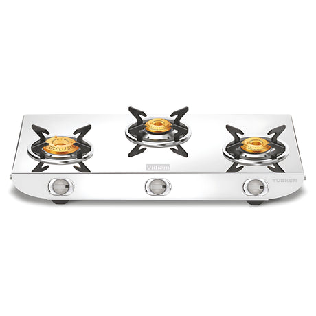 VIDIEM TUSKER 3 Burner Gas Stove - Silver_1