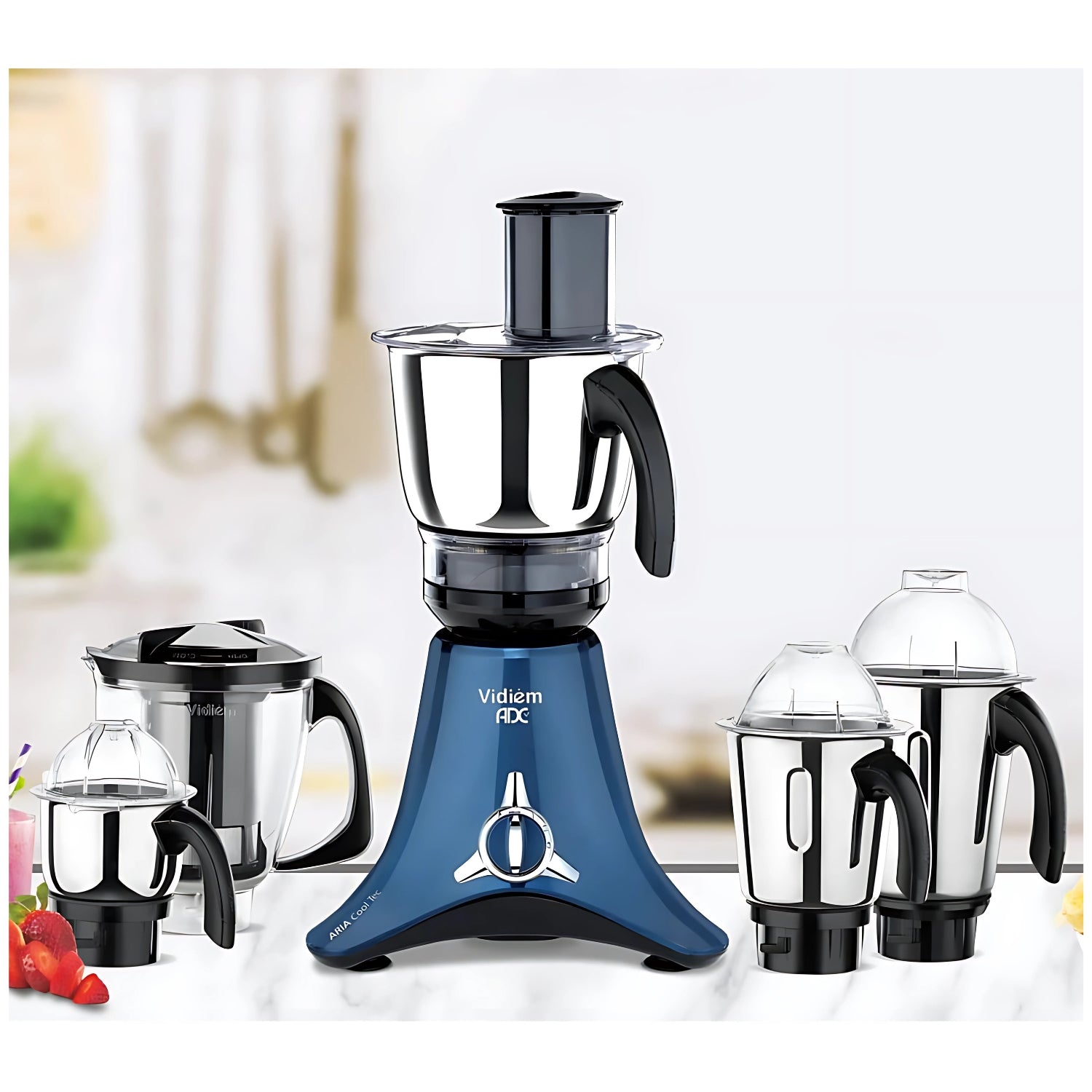 VIDIEM VSTAR ADC Azure Blue Mixer Grinder 1000 Watts  – Blue_3