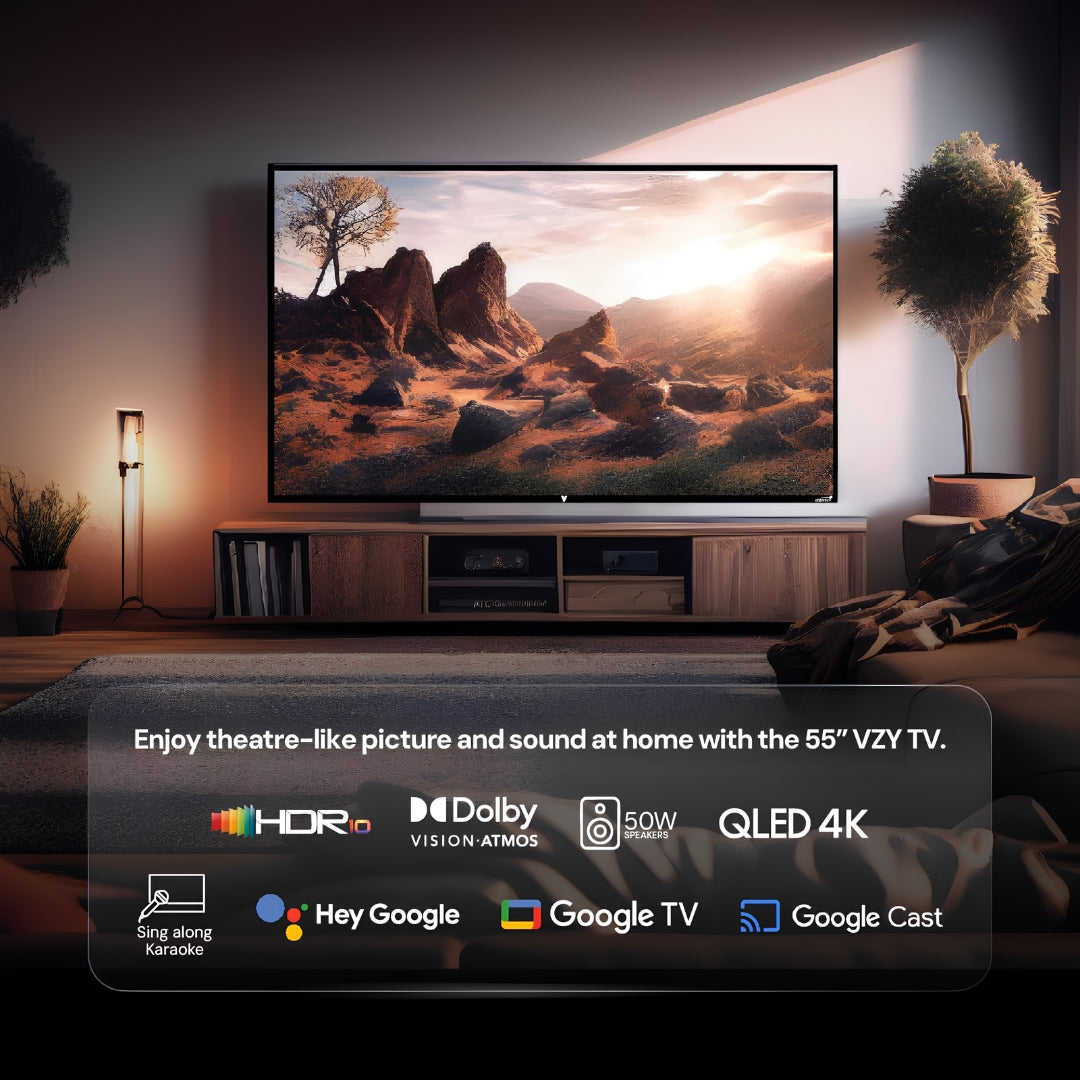 VZY X55UHQG5AV 4K UHD QLED TV - 55 Inch_Features View 2