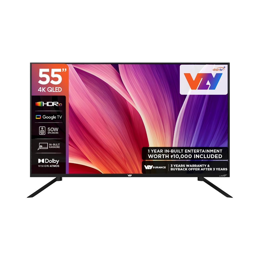 VZY X55UHQG5AV 4K UHD QLED TV - 55 Inch_Front View